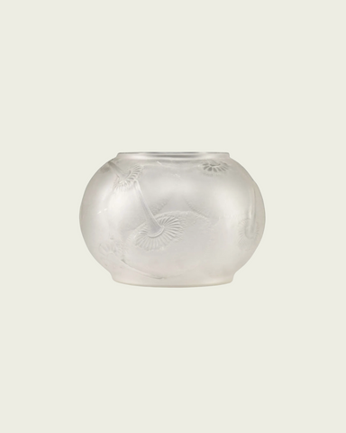 1950s René Lalique Frosted Glass Du Barry Wide Mouth Vessel