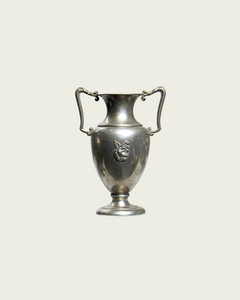 Swedish Grace Polished Pewter Vessel with Rose Decoration by Nordtenn Svenskt