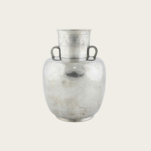 1930s Polished Pewter Vase by Folke Arström for Svenskt Tenn