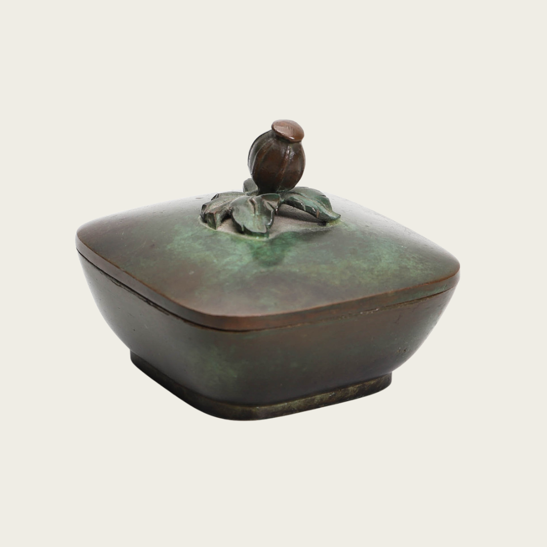 Swedish Grace Patinated Bronze Lidded Box by GAB Sweden