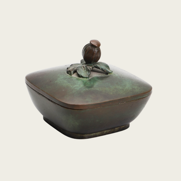 Swedish Grace Patinated Bronze Lidded Box by GAB Sweden