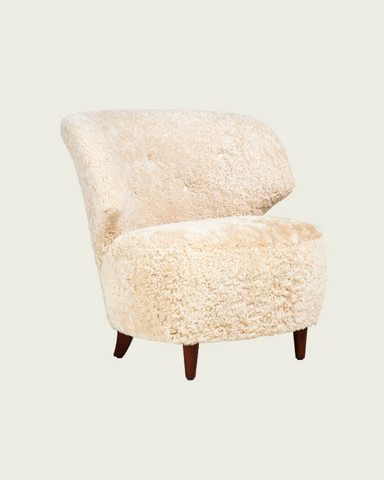 Finnish Shearling Armchair by Carl-Johan Boman for Oy Boman AB