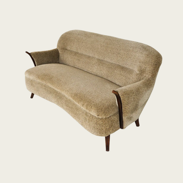 1960s Curved Teak Sofa, Denmark