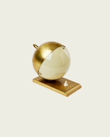 1930s Germany, Brass & Milk Glass Table or Wall Lamp