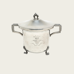 1940's Swedish Polished Pewter Jar with Lid by Svenskt Tenn
