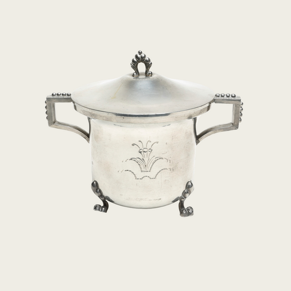 1940's Swedish Polished Pewter Jar with Lid by Svenskt Tenn