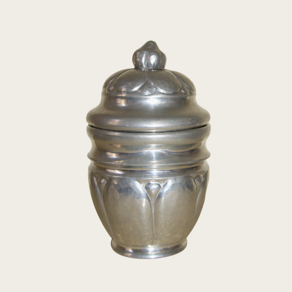 1960's Swedish Polished Pewter Jar with Lid by Dansk Kunst