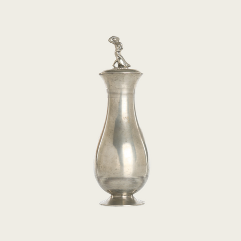 1930's Polished Pewter Lidded Urn by C.G Hallberg, attributed to Sylvia Stave