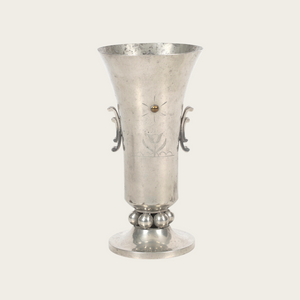 1931 Swedish Art Deco Pewter Vase by JL Hultman for Svenskt Tenn