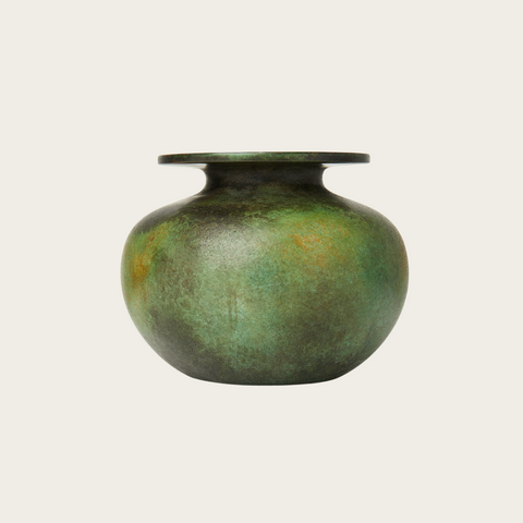 1940s Swedish GAB Brons Patinated Bronze Vase