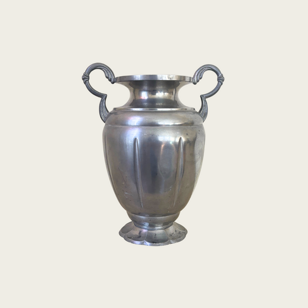 1940s Swedish Grace Polished Pewter Vessel by Nordtenn Svenskt