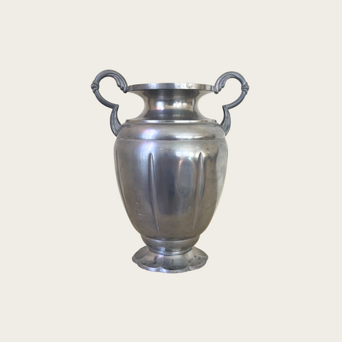 1940s Swedish Grace Polished Pewter Vessel by Nordtenn Svenskt