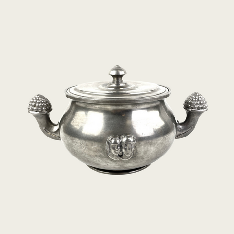 Art Deco Pewter Terrine with Lid by GAB, Sweden