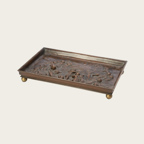 1920's French Bronze Footed Tray/Dish