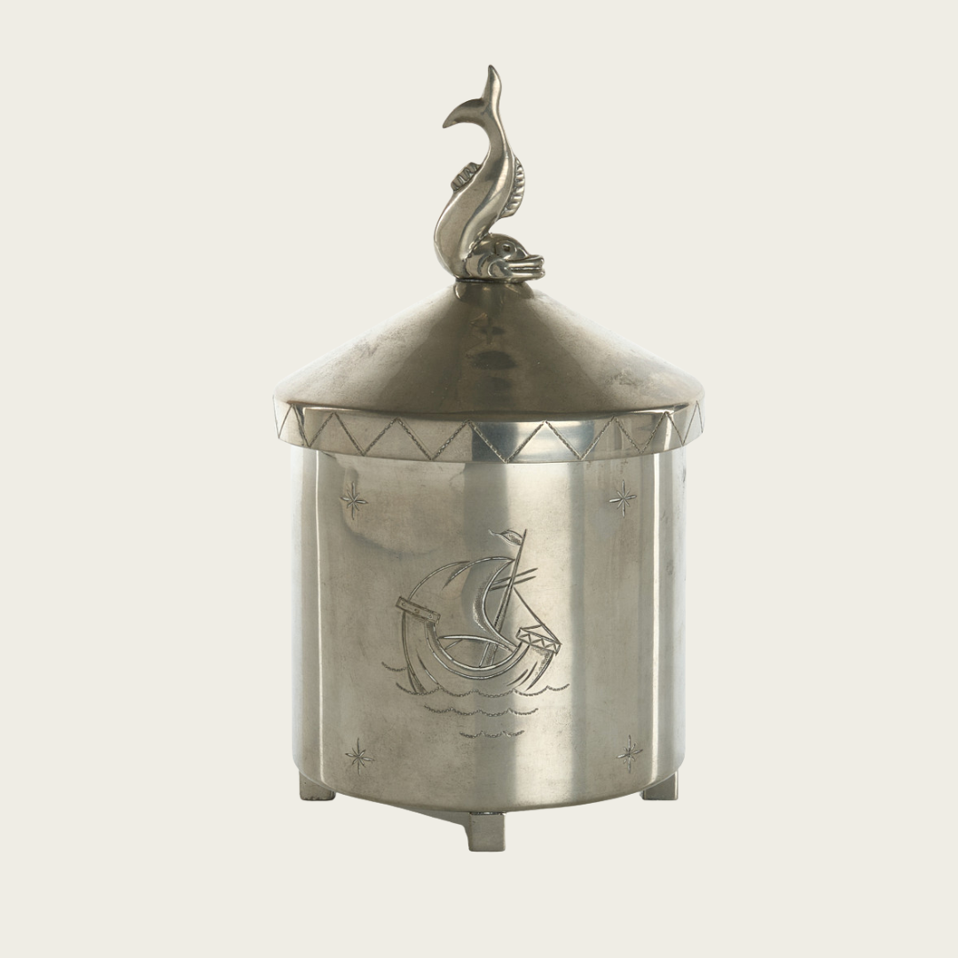 1930's Pewter Jar with Lid by Athena Ystad Tenn