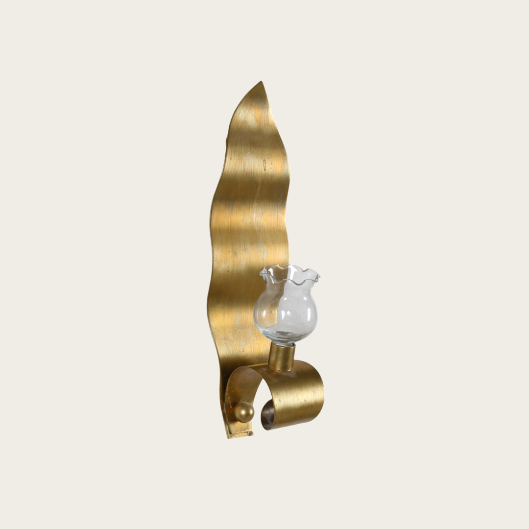 Walter Andersson Brass Wall Candlestick, Ystad Metal