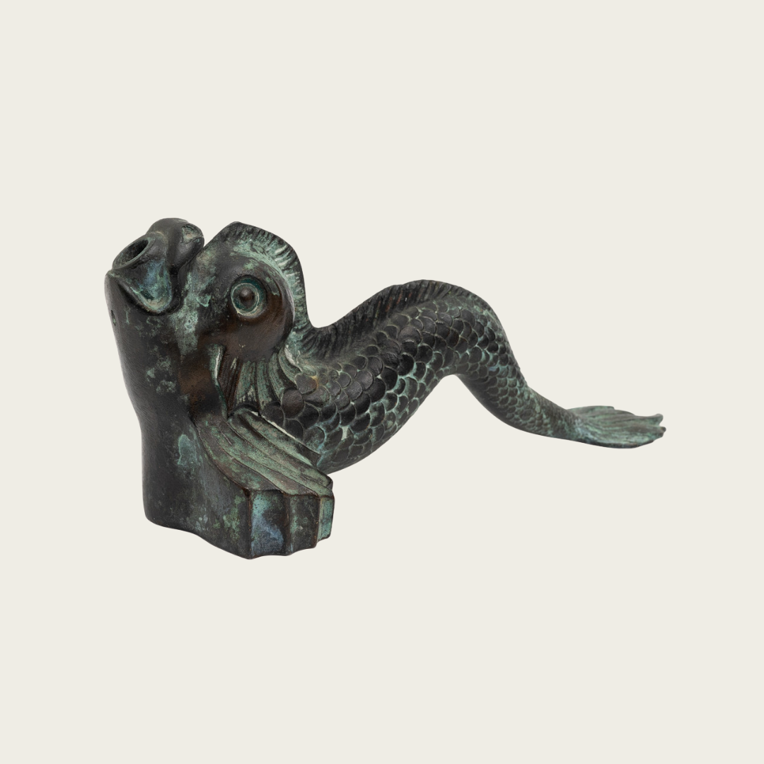 1950's Patinated Bronze Sculpture of a Fish in the Style of Carl Milles
