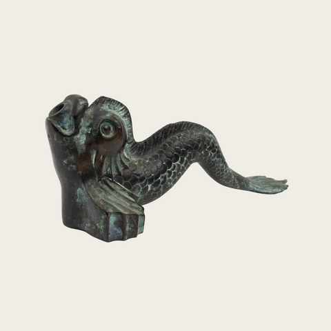 1950's Patinated Bronze Sculpture of a Fish in the Style of Carl Milles
