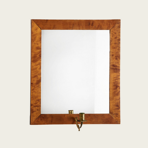 Antique 1850's Burled Birch Swedish Wall Mirror