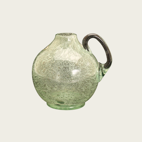 1950's Swedish Handblown Seafoam Glass Pitcher by Ture Berglund
