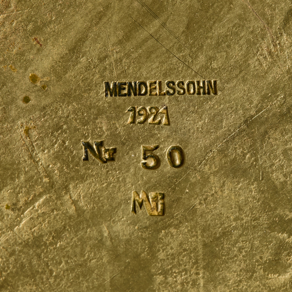 Brass Tray by George Von Mendelssohn, Number “50”