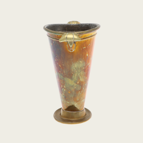1931 Brass Vase with Decorative Hangers By Rich Ringström, Giselör & kunstsmide, Hälsingborg