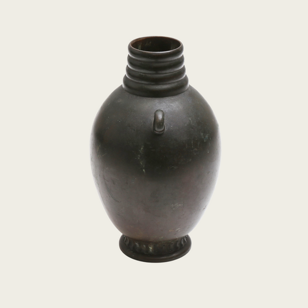 Swedish Grace Patinated Bronze Vase by GAB Brons, No 160