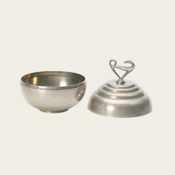 Swedish Grace Lidded Bon Bon Jar by CG Hallberg in the style of Sylvia Stave