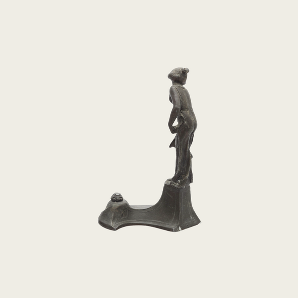 Art Nouveau Bronze Sculpture of a Woman With Urn