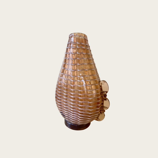 1980s Italian Blown Glass Vase “A Trina” by Ercole Barovier for Murano
