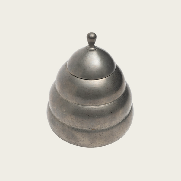 Honeycomb Shaped Lidded Pewter Box by Thorild Knutson