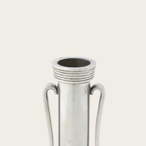 1930s GAB Sweden Polished Pewter Sculptural Vase