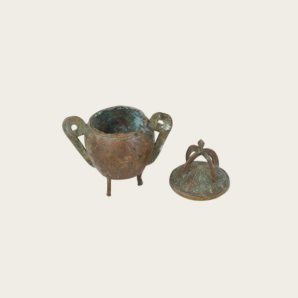 Early 1900's Swedish Patinated Bronze Incense Burner