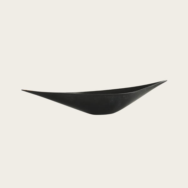 Black Ebonized Wood Sculptural Bowl by Johnny Mattson