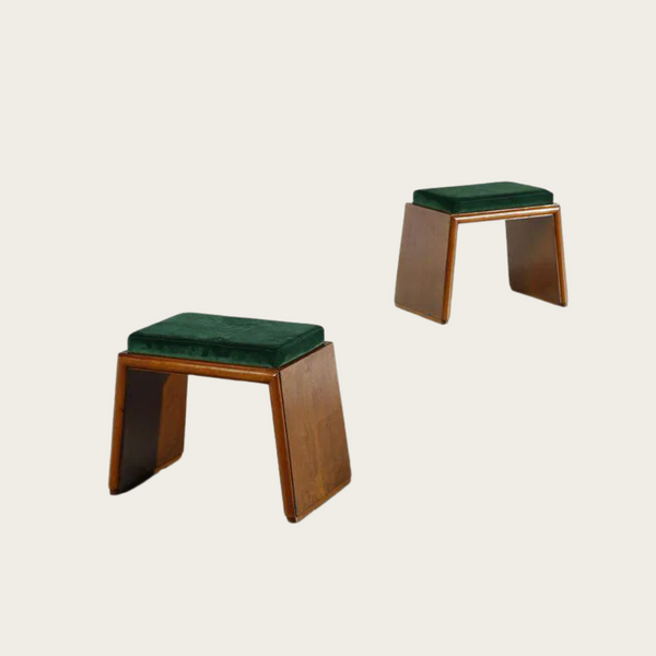 1950's Italian Teak Stool Attributed to Osvaldo Borsani