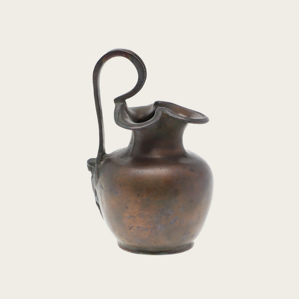 1950s Patinated Bronze Vessel in the style of an Ancient Greek Oenoche