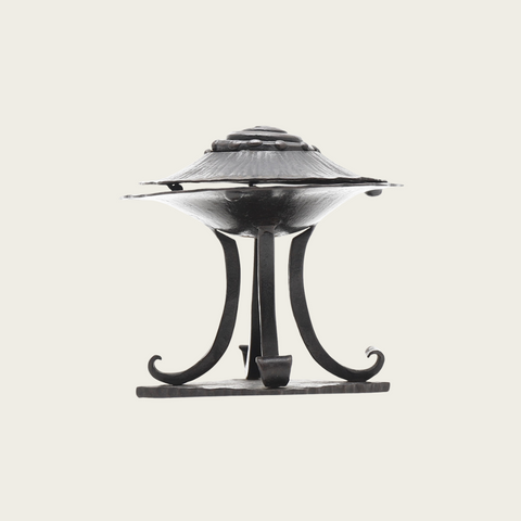 1970's French Art Deco Iron Bronze Incense Burner
