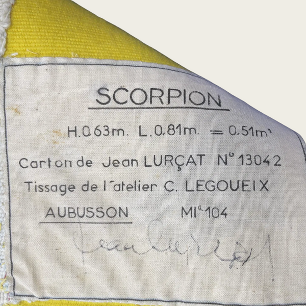 Aubusson "Le Scorpion" Tapestry by Jean Lurcat, 1892 - 1966
