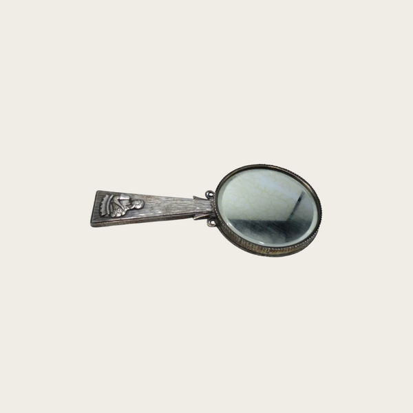 Sterling Silver Art Nouveau Hand Mirror