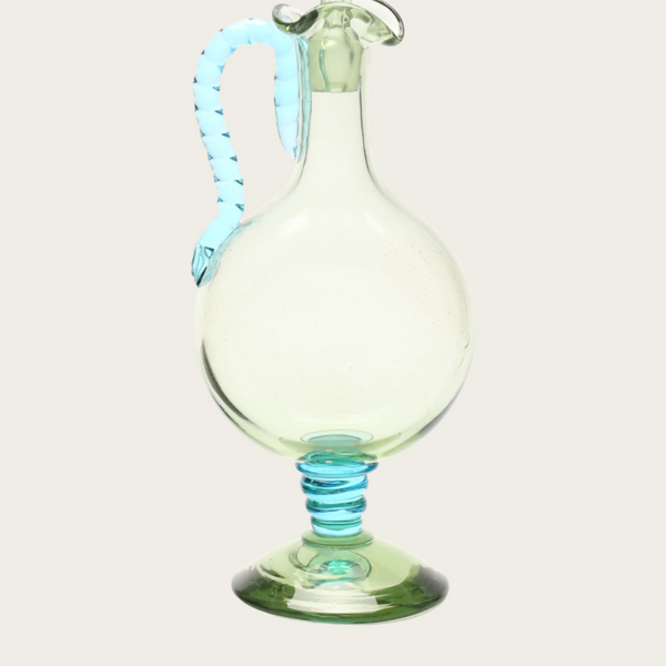 1950s Handblown Swedish Glass Carafe with Stopper Top