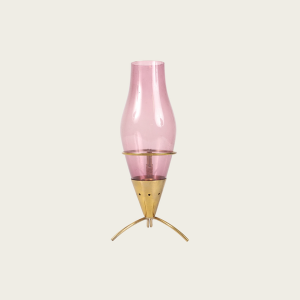 1950s Brass and Glass Candle Holder by Gunnar Ander for Ystad Metall