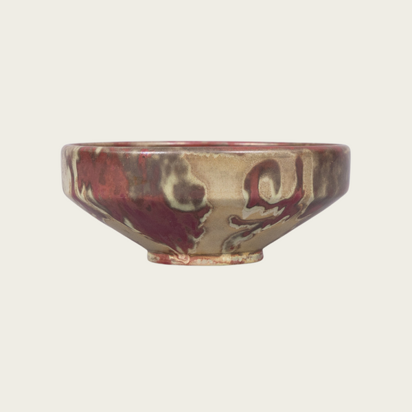 1940s Swedish Andersson & Johansson Earthenware Footed Bowl With Flared Rim