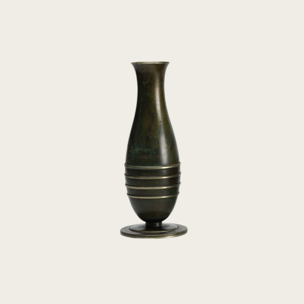 1930's Swedish Bronze Vase by Carl-Einar Borgström for Ystad Metall