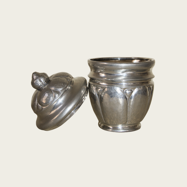1960's Swedish Polished Pewter Jar with Lid by Dansk Kunst