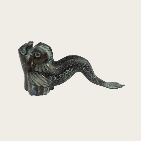 1950's Patinated Bronze Sculpture of a Fish in the Style of Carl Milles