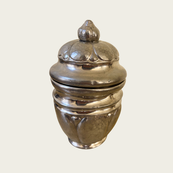 1960's Swedish Polished Pewter Jar with Lid by Dansk Kunst