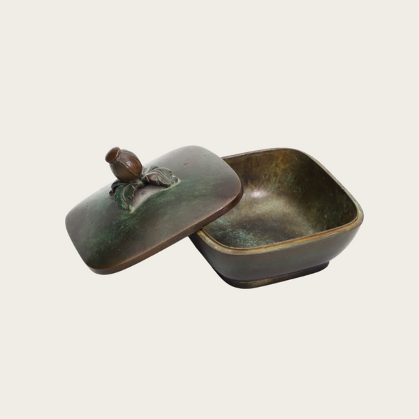 Swedish Grace Patinated Bronze Lidded Box by GAB Sweden