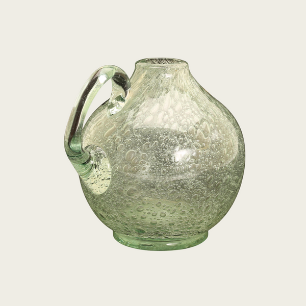 1950's Swedish Handblown Seafoam Glass Pitcher by Ture Berglund
