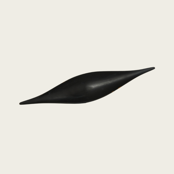Black Ebonized Wood Sculptural Bowl by Johnny Mattson