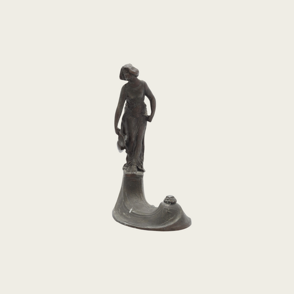 Art Nouveau Bronze Sculpture of a Woman With Urn